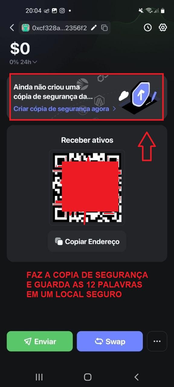 Passo 4 — Cópia de segurança