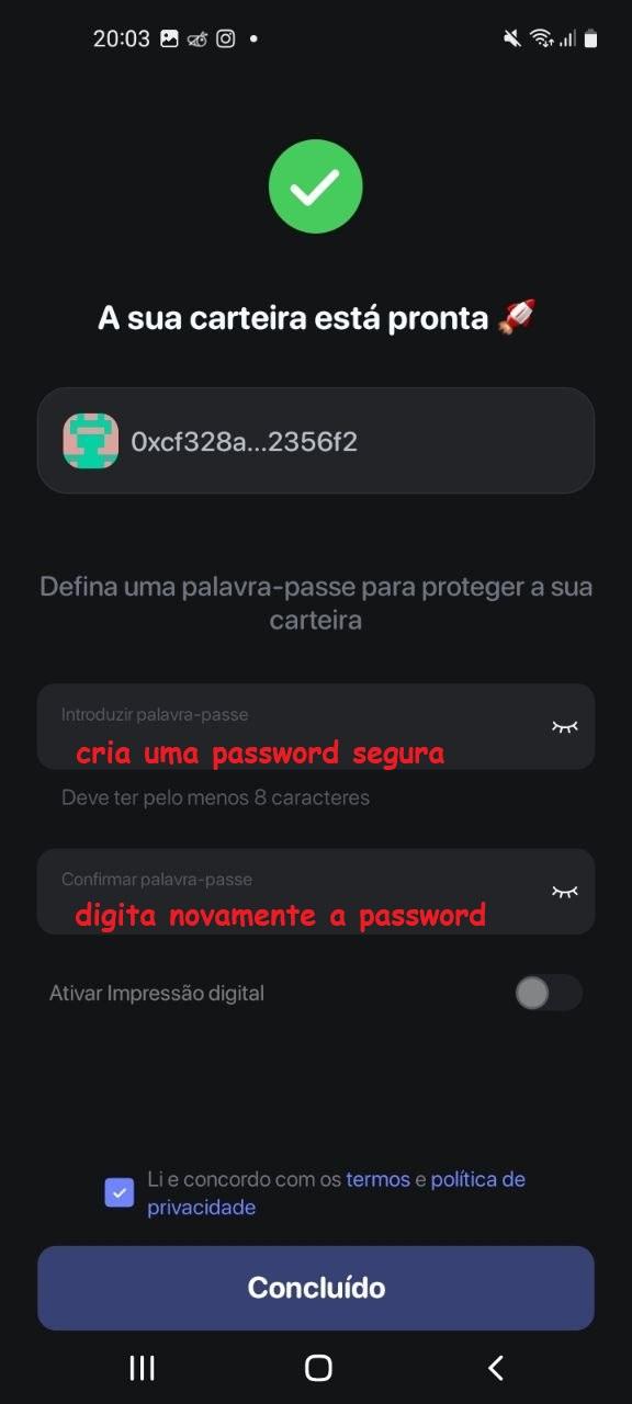 Passo 3 — Definir a palavra-passe